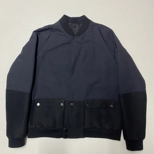 Balenciaga size 48 M mens bomber jacket black wool smart