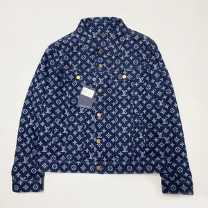 Louis vuitton mens monogram denim trucker jacket SIZE 52 M