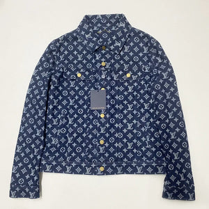 Louis vuitton mens monogram denim trucker jacket SIZE 50 M