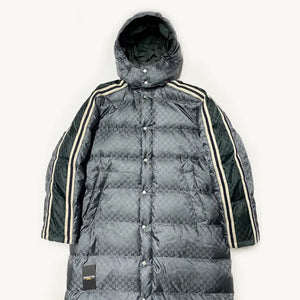 Gucci mens long puffer jacket parka size L XL GG Jacquard