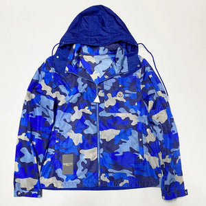 Moncler vidourle light jacket XL 2XL camo blue windbreaker