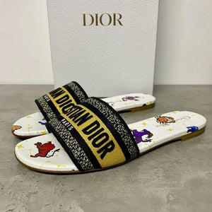 Dior Womens Dway Sandals size US 9.5 UK 7 39.5 Slides white