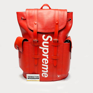 LOUIS VUITTON X SUPREME CHRISTOPHER BACKPACK RED